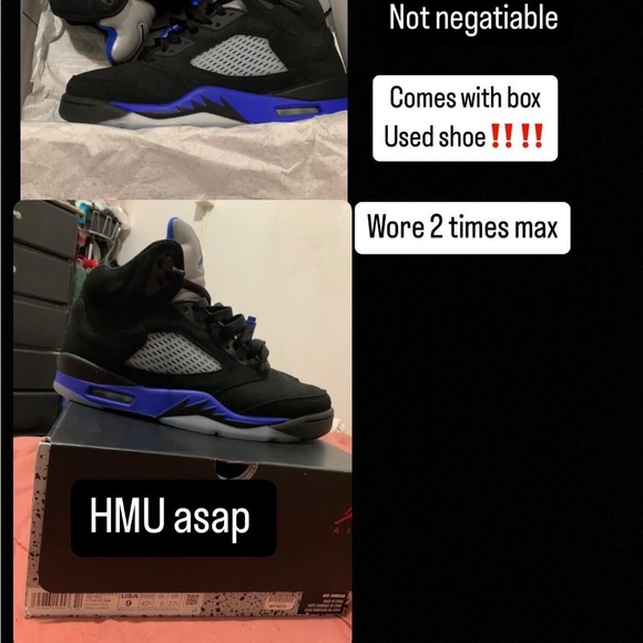 Jordan Men´s Black and Blue Sneakers